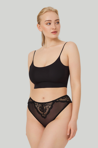 Culotte brésilienne en tulle et dentelle